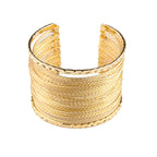 Party Statement Mesh 18K Gold Cuff Kada Bangle Bracelet For Women