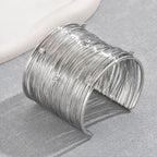 Party Statement Mesh Silver CZ Cuff Kada Bangle Bracelet Girls Bulk