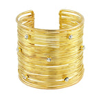 Party Statement Mesh Silver CZ Cuff Kada Bangle Bracelet Girls Bulk