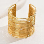 Party Statement Mesh Silver CZ Cuff Kada Bangle Bracelet Girls Bulk
