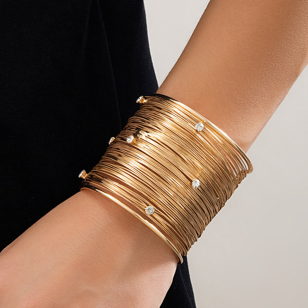 Party Statement Mesh Silver CZ Cuff Kada Bangle Bracelet Girls Bulk