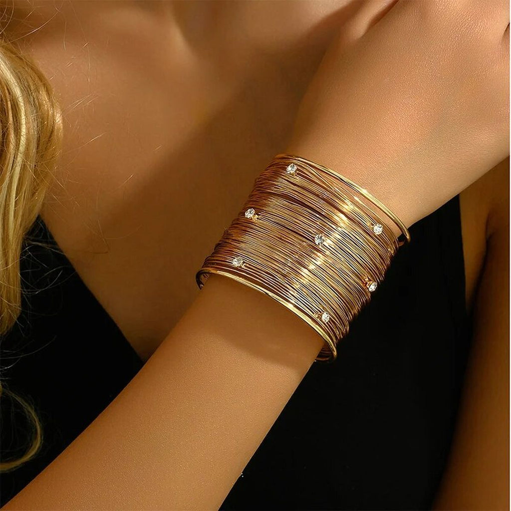 Party Statement Mesh Silver CZ Cuff Kada Bangle Bracelet Girls Bulk