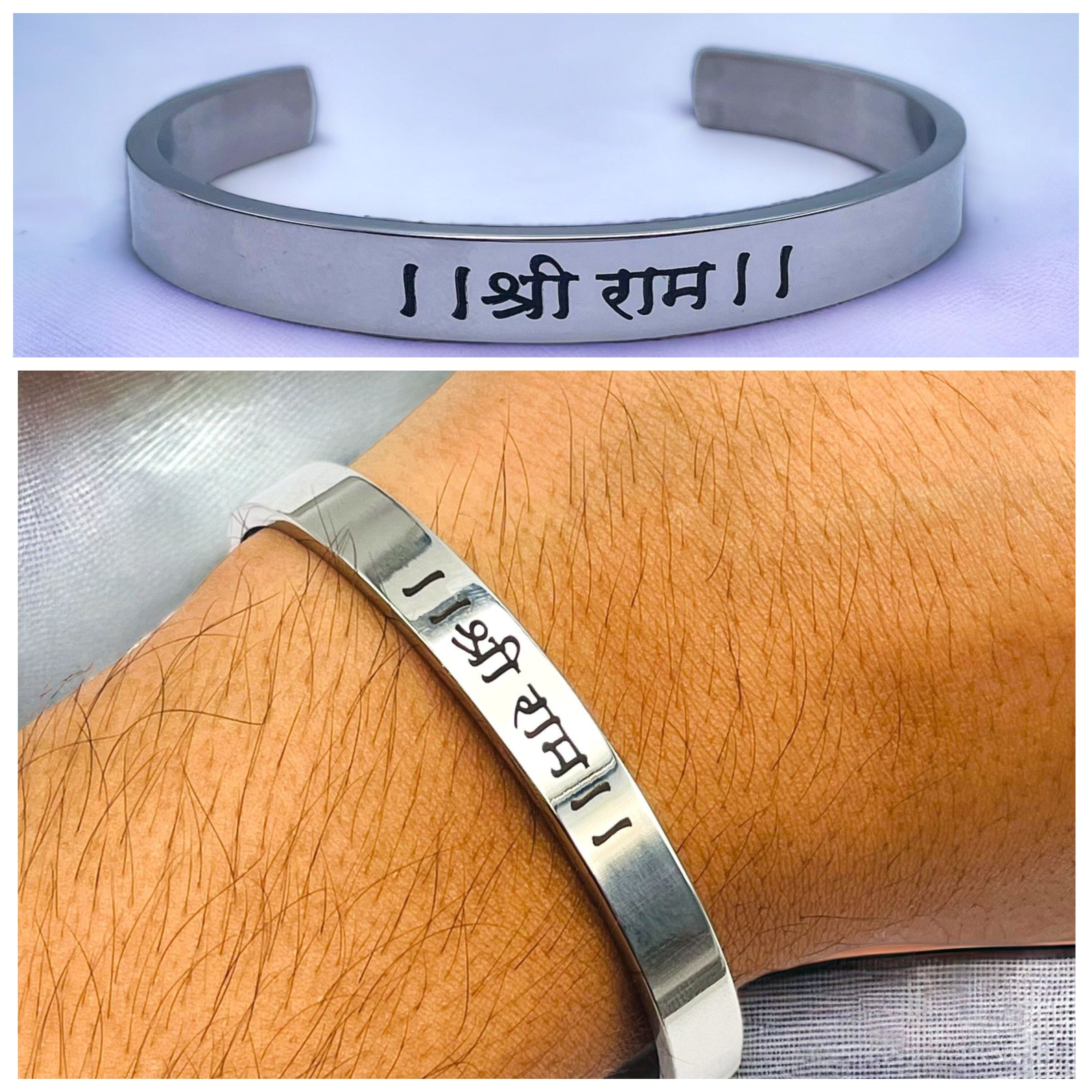 8Mm Stainless Steel Letter Engraved Silver Bangle Cuff Bulk