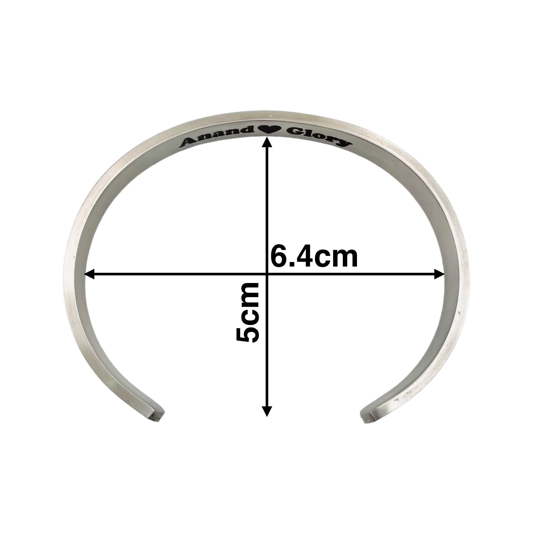 8Mm Stainless Steel Letter Engraved Silver Bangle Cuff Bulk