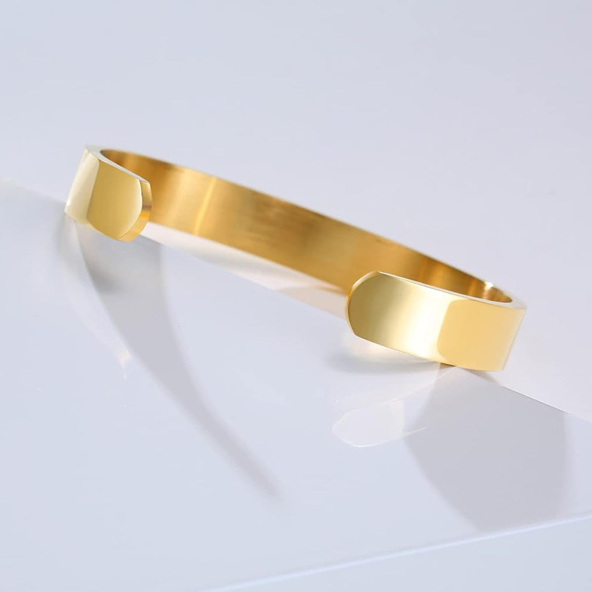 8Mm Stainless Steel Letter Engraved Silver Bangle Cuff Bulk