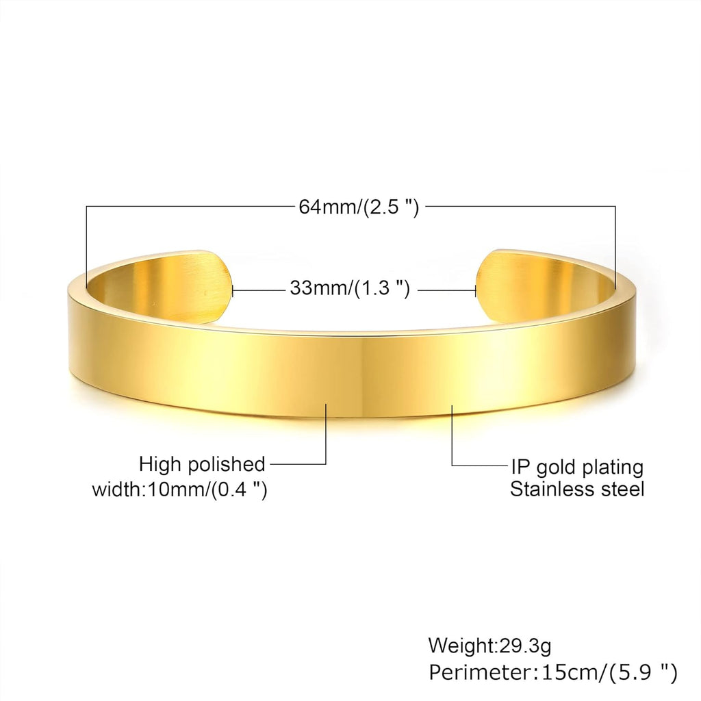 8Mm Stainless Steel Letter Engraved Silver Bangle Cuff Bulk