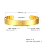 8Mm Stainless Steel Letter Engraved Silver Bangle Cuff Bulk