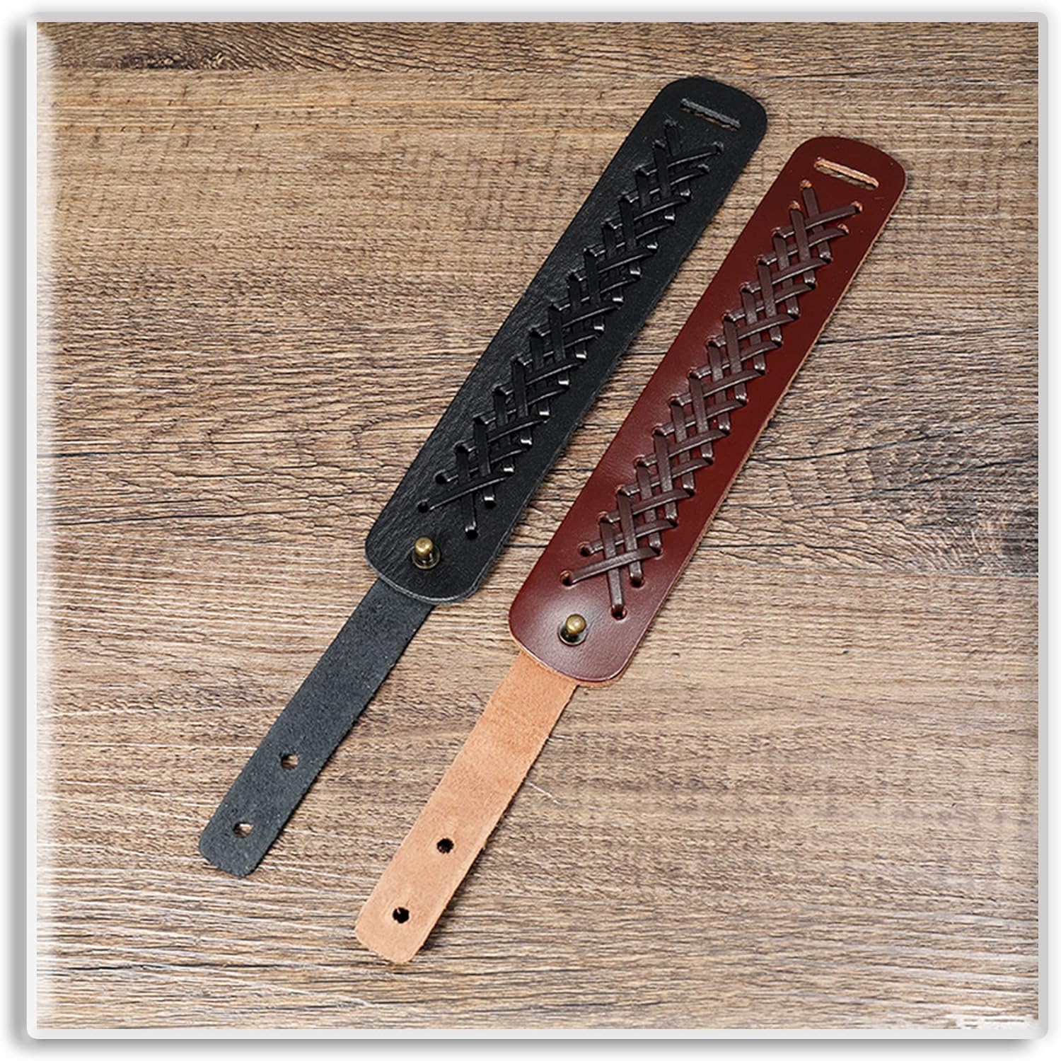 Braided Biker Punk Funky Black Leather Wrist Band Bracelet Men Bulk