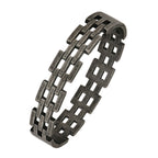 Stylish Italian Black 316L Stainless Steel Openable Kada Bracelet Men