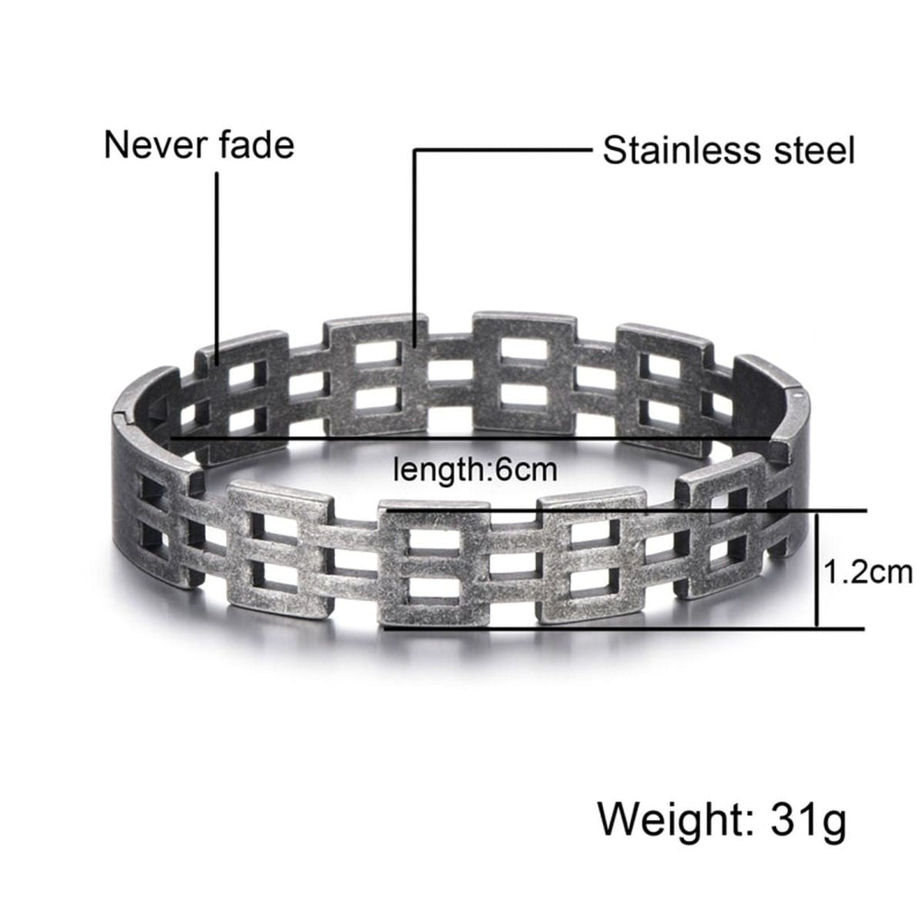 Stylish Italian Black 316L Stainless Steel Openable Kada Bracelet Men
