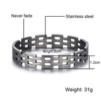 Stylish Italian Black 316L Stainless Steel Openable Kada Bracelet Men