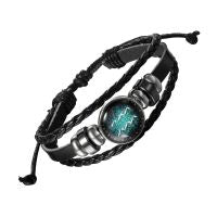 Constellation Zodiac Star Sign Leather Wrist Band Bracelet Wholesale