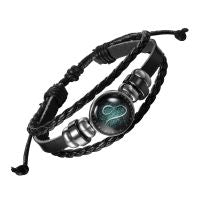 Constellation Zodiac Star Sign Leather Wrist Band Bracelet Wholesale