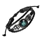 Constellation Zodiac Star Sign Leather Wrist Band Bracelet Wholesale