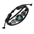 Constellation Zodiac Star Sign Leather Wrist Band Bracelet Wholesale