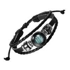 Constellation Zodiac Star Sign Leather Wrist Band Bracelet Wholesale