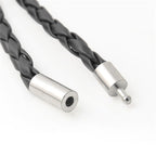 Rope Braided Crafted Black Leather Wrist Band Strand Bracelet Bulk
