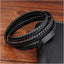 Braided Crafted Black Leather Wrist Band Multi Strand Bracelet Bulk