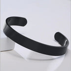 8Mm Stainless Steel Letter Engraved Silver Bangle Cuff Bulk