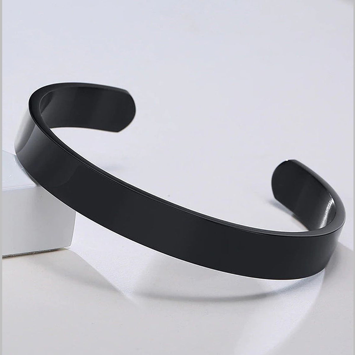 8Mm Stainless Steel Letter Engraved Silver Bangle Cuff Bulk