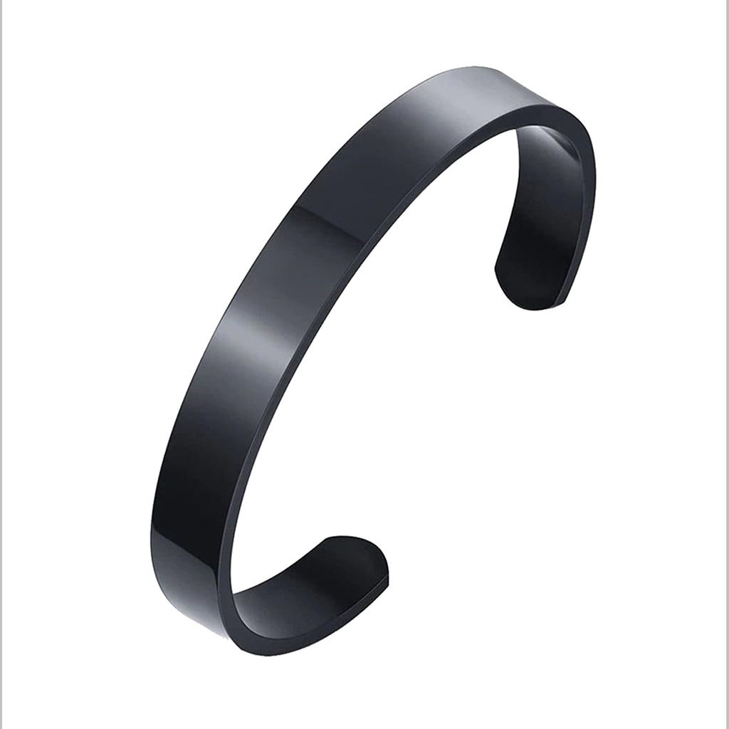 8Mm Stainless Steel Letter Engraved Silver Bangle Cuff Bulk
