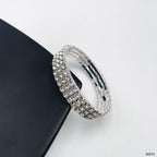 Three Line Austrian Rhinestone Crystal Stretch Elastic Bracelet Bulk