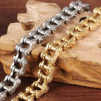 Biker Motorcycle Chain Gold Heavy 316L Stainless Steel Bracelet Bulk