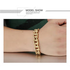 Biker Motorcycle Chain Gold Heavy 316L Stainless Steel Bracelet Bulk