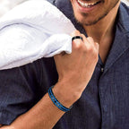 Blue Black Stainless Steel Magnet Health Therapy Bio Energy Bracelet