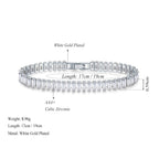 Silver Baguette CZ American Diamond CZ Tennis Bracelet Bulk