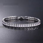 Silver Baguette CZ American Diamond CZ Tennis Bracelet Bulk
