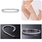 Silver Baguette CZ American Diamond CZ Tennis Bracelet Bulk
