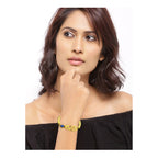 Crescent Turkish Blue Evil Eye Lucky Gold Stainless Steel Bracelet