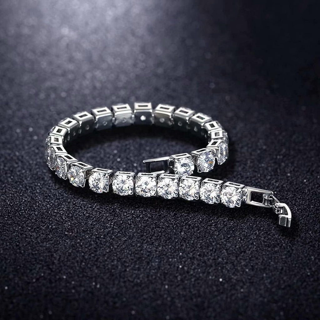 Classic Cubic Zirconia American Diamond Silver Tennis Bracelet Bulk