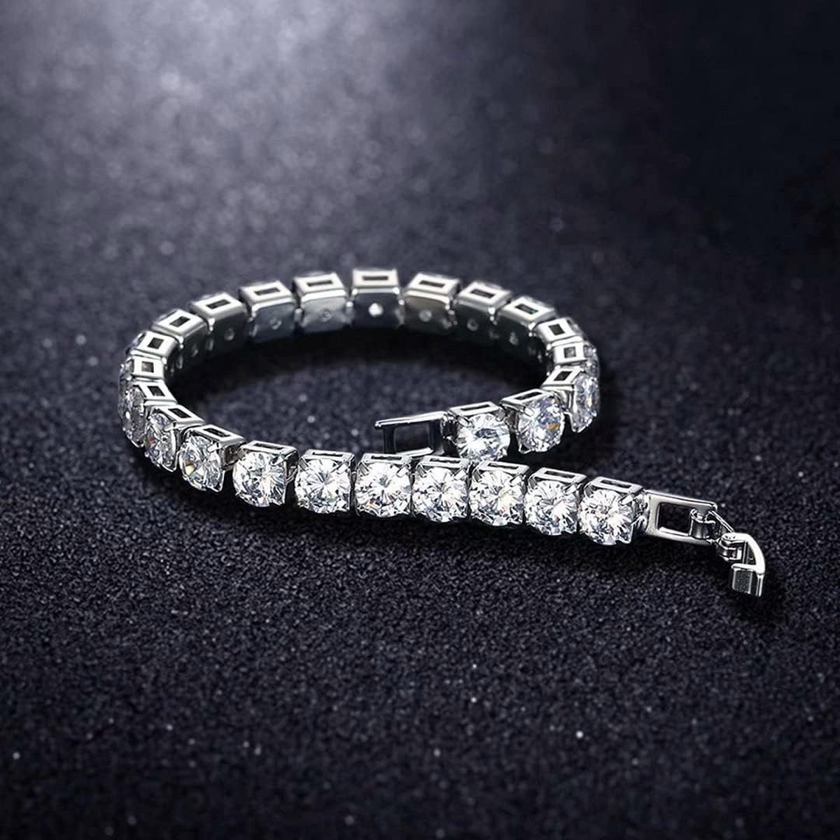 Classic Cubic Zirconia American Diamond Silver Tennis Bracelet Bulk