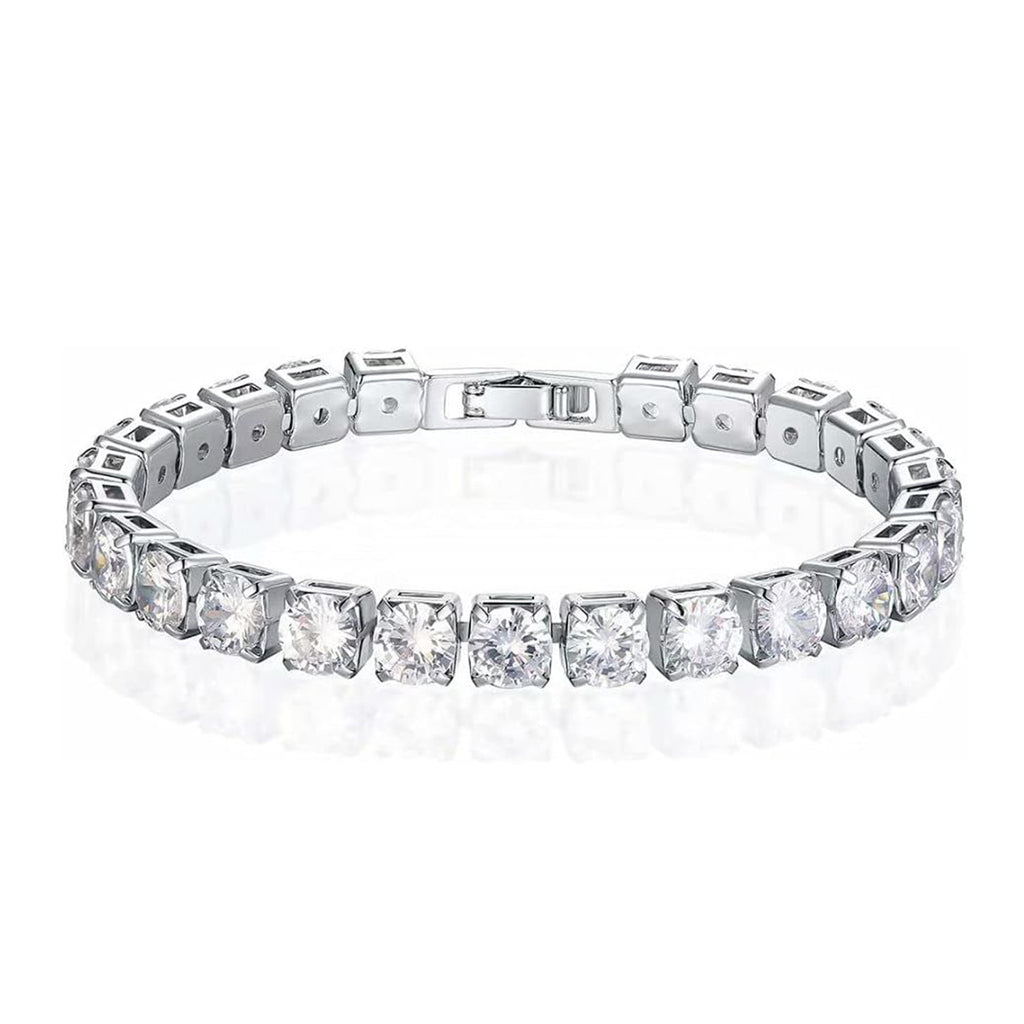 Classic Cubic Zirconia American Diamond Silver Tennis Bracelet Bulk