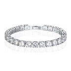 Classic Cubic Zirconia American Diamond Silver Tennis Bracelet Bulk