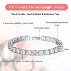 Classic Cubic Zirconia American Diamond Silver Tennis Bracelet Bulk