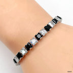 Classic Princess Cubic Zirconia Black Spinel Tennis Bracelet Bulk