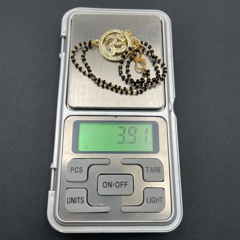 Aum Om 18K Gold CZ Adjustable Hand Wrist Mangalsutra Bracelet Bulk