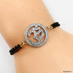 Aum Om 18K Gold CZ Adjustable Hand Wrist Mangalsutra Bracelet Bulk