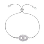 Turkish Evil Eye Lucky CZ American Diamond Slider Bracelet Bulk