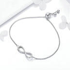 Infinity Gold Baguette Cubic Zirconia American Diamond Bracelet Bulk