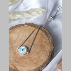 Silver Blue Evil Eye Lucky CZ American Diamond Bracelet Bulk