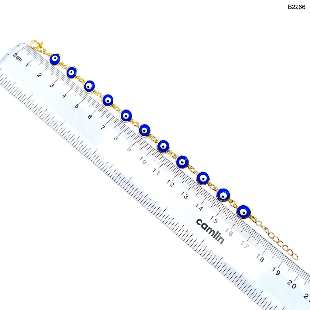 Turkish Blue Evil Eye Lucky 18K Gold Bracelet For Women Bulk