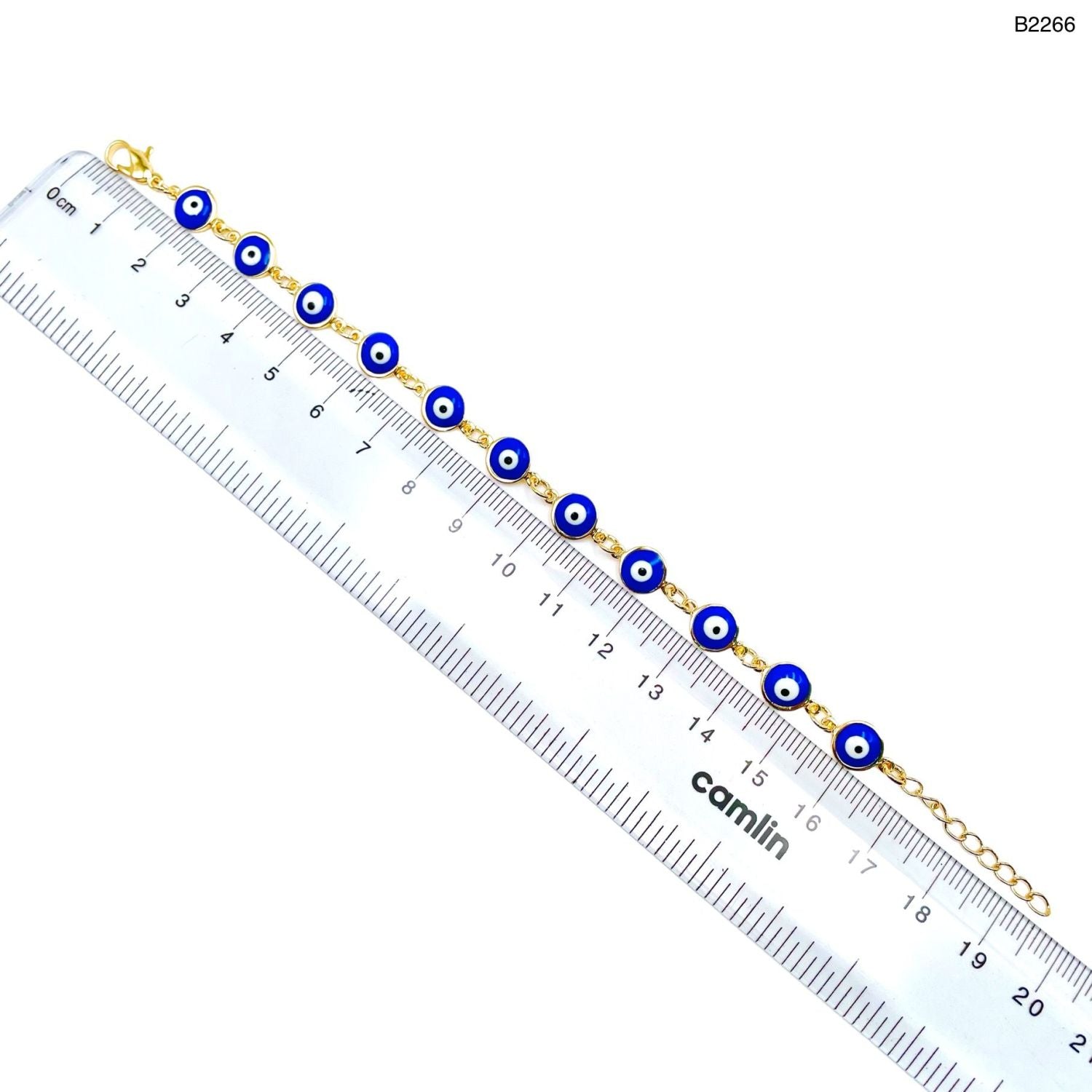 Turkish Blue Evil Eye Lucky 18K Gold Bracelet For Women Bulk