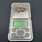 Turkish Blue Evil Eye Lucky 18K Gold Bracelet For Women Bulk