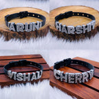 Personalised Name Alphabet Initial Letter Stainless Steel Rhinestone Bracelet