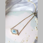 Evil Eye Hamsa Gold Mother Of Pearl CZ Slider Bracelet Bulk