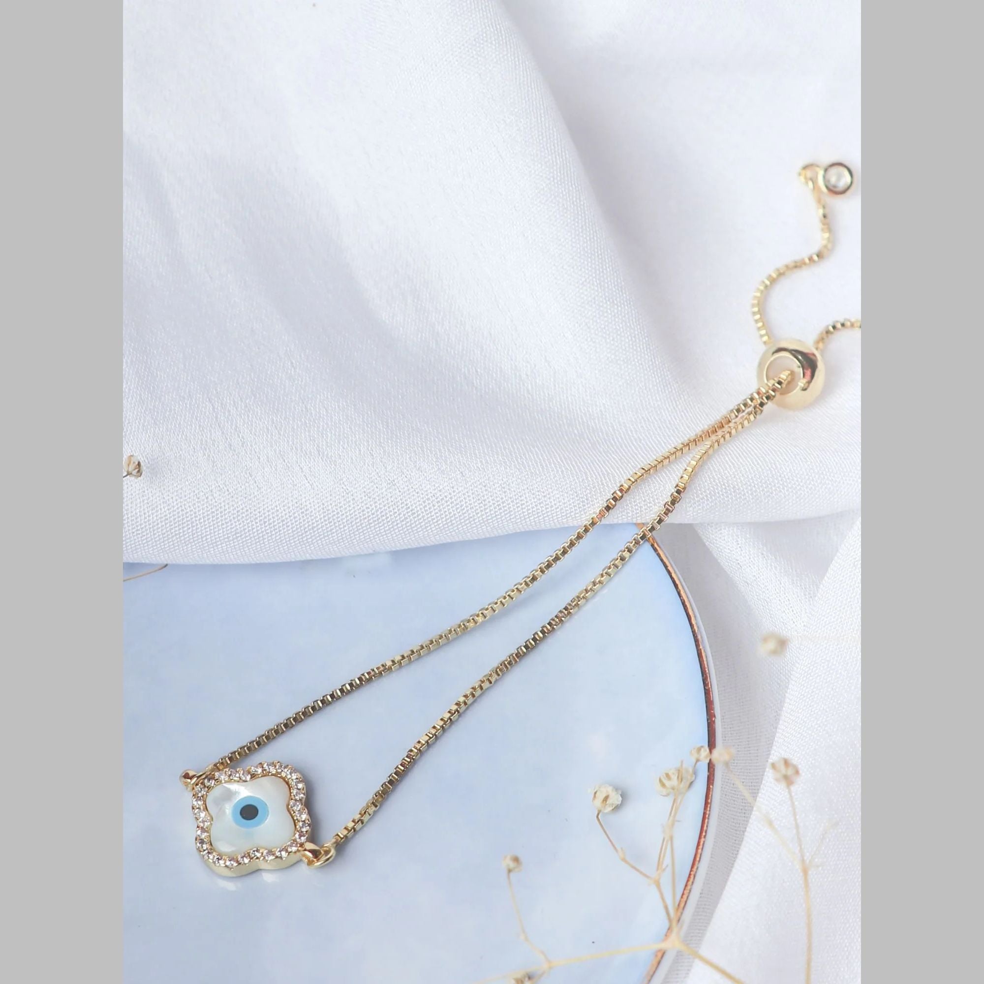 Blue Slider Turkish Evil Eye Bracelet For Women Bulk
